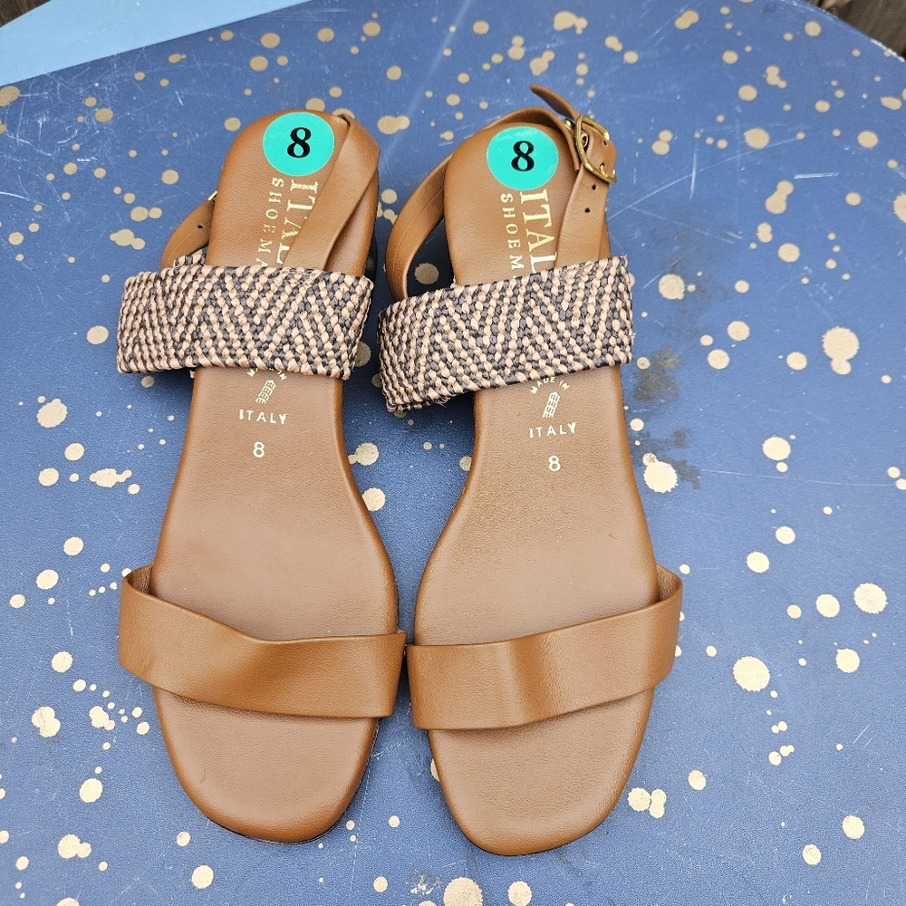 Italian Shoe Markers Brown Women's Sandals Size 8 - Picture 2 of 16